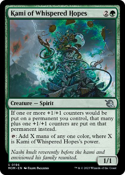 [196]【EN】囁かれる希望の神/Kami of Whispered Hopes【MOM】[U][緑]