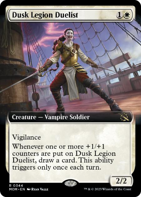 [344]【EN】【FOIL】■拡張アート■薄暮軍団の決闘者/Dusk Legion Duelist【MOM】[R][白]