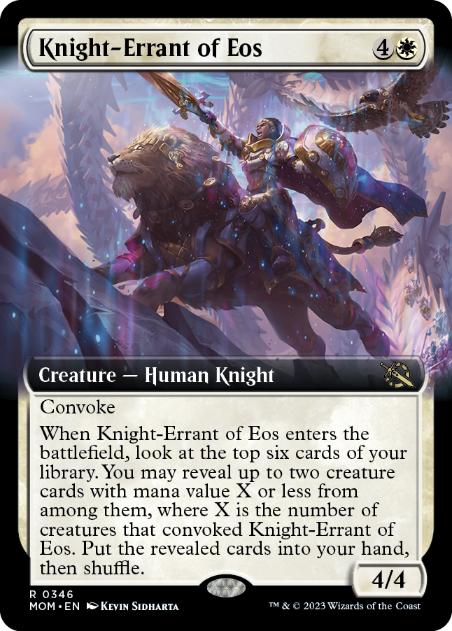 [346]【EN】【FOIL】■拡張アート■イーオスの遍歴の騎士/Knight-Errant of Eos【MOM】[R][白]