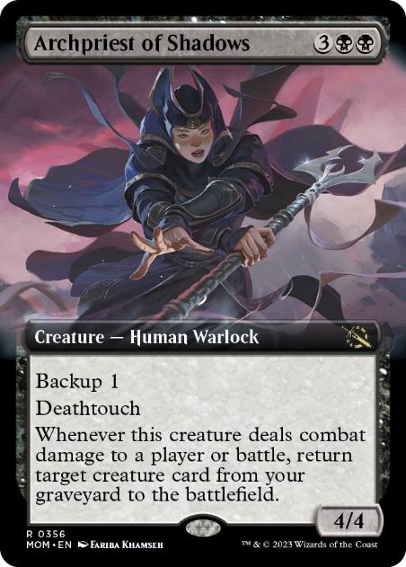 [356]【EN】【FOIL】■拡張アート■影の大司祭/Archpriest of Shadows【MOM】[R][黒]