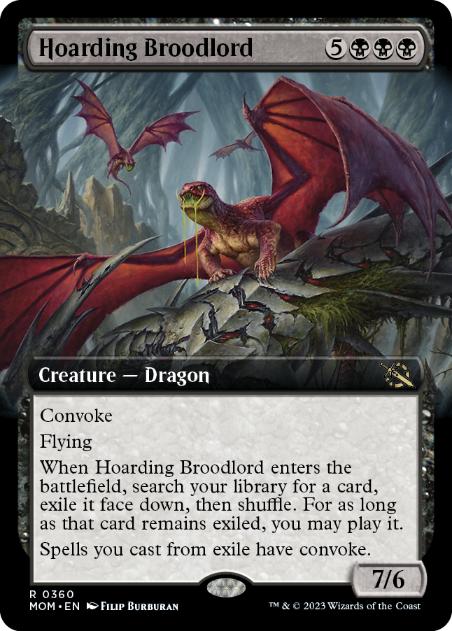 [360]【EN】【FOIL】■拡張アート■溜め込む親玉/Hoarding Broodlord【MOM】[R][黒]