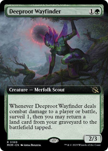 [369]【EN】【FOIL】■拡張アート■深根の道探し/Deeproot Wayfinder【MOM】[R][緑]