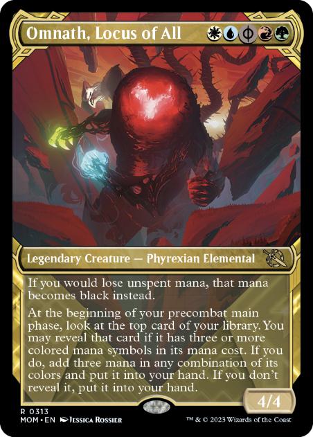[313]【EN】【FOIL】■ショーケース■万物の座、オムナス/Omnath, Locus of All【MOM】[R][多色]