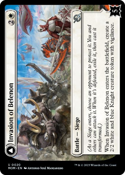 [020]【EN】【FOIL】ベレノンへの侵攻/Invasion of Belenon【MOM】[U][白]