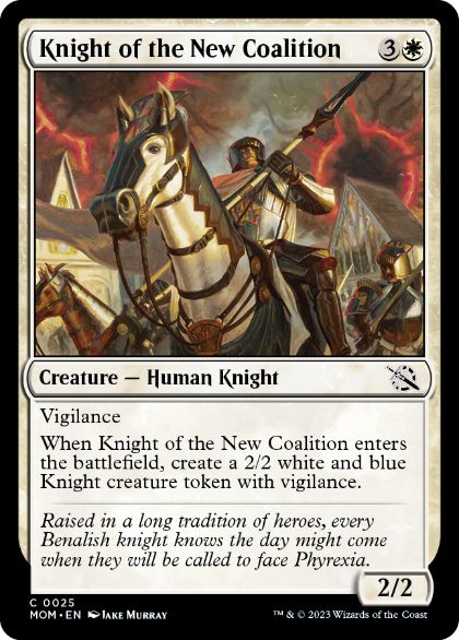 [025]【EN】【FOIL】新たな連合の騎士/Knight of the New Coalition【MOM】[C][白]