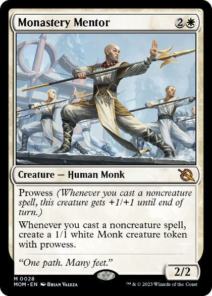 [028]【EN】【FOIL】僧院の導師/Monastery Mentor【MOM】[M][白]