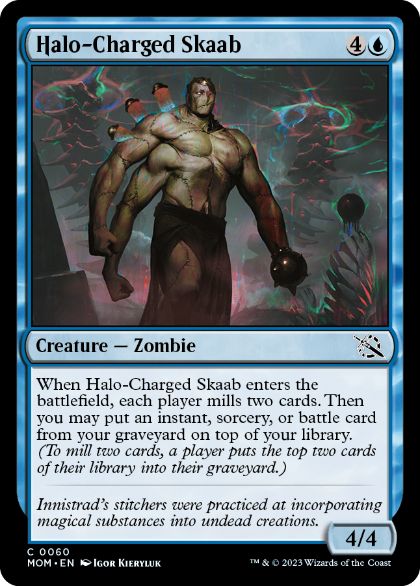 [060]【EN】【FOIL】光素蓄積のスカーブ/Halo-Charged Skaab【MOM】[C][青]