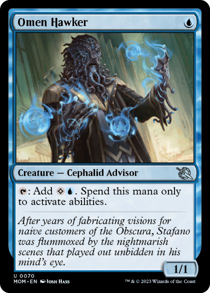 [070]【EN】【FOIL】お告げの行商人/Omen Hawker【MOM】[U][青]