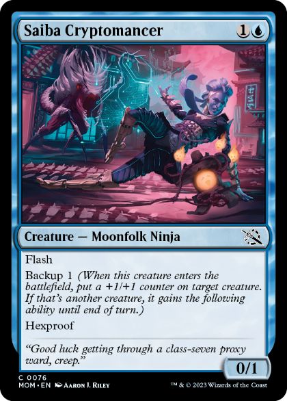 [076]【EN】【FOIL】サイバの暗号術師/Saiba Cryptomancer【MOM】[C][青]