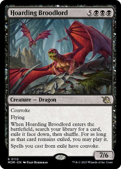 [110]【EN】【FOIL】溜め込む親玉/Hoarding Broodlord【MOM】[R][黒]