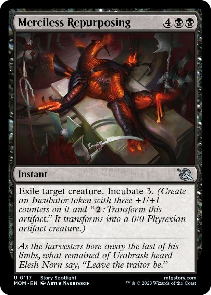 [117]【EN】【FOIL】無慈悲な再利用/Merciless Repurposing【MOM】[U][黒]