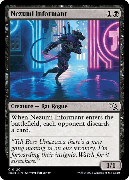 [120]【EN】【FOIL】鼠の密通者/Nezumi Informant【MOM】[C][黒]