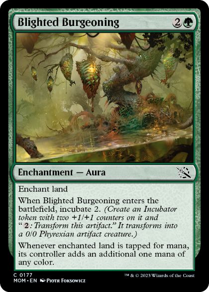 [177]【EN】【FOIL】荒廃した芽ぐみ/Blighted Burgeoning【MOM】[C][緑]