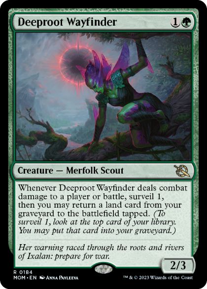 [184]【EN】【FOIL】深根の道探し/Deeproot Wayfinder【MOM】[R][緑]