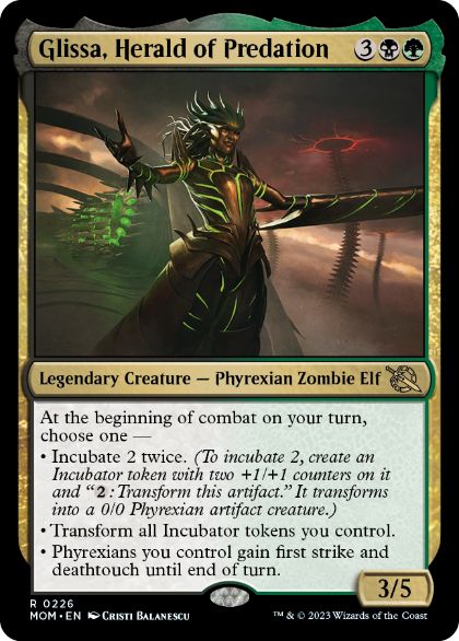 [226]【EN】【FOIL】捕食の伝令、グリッサ/Glissa, Herald of Predation【MOM】[R][多色]