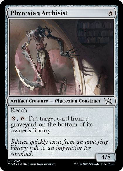 [262]【EN】【FOIL】ファイレクシアの文書管理人/Phyrexian Archivist【MOM】[C][茶]