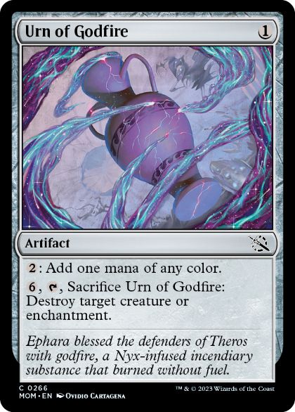 [266]【EN】【FOIL】神の火の壺/Urn of Godfire【MOM】[C][茶]