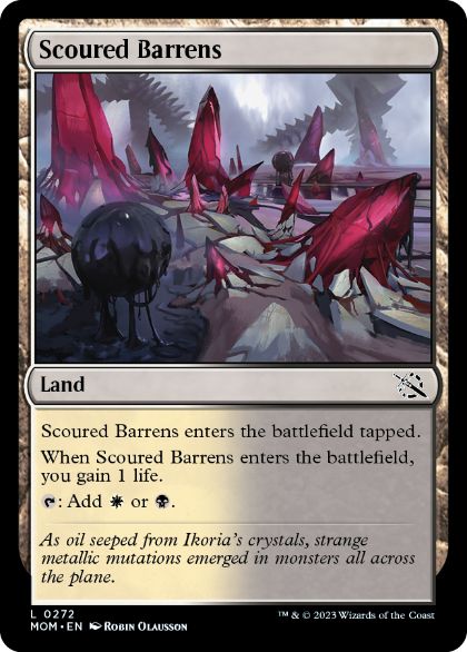 [272]【EN】【FOIL】磨かれたやせ地/Scoured Barrens【MOM】[C][土地]
