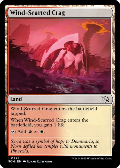 [276]【EN】【FOIL】風に削られた岩山/Wind-Scarred Crag【MOM】[C][土地]