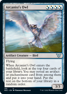 [135]【EN】秘儀術師のフクロウ/Arcanist's Owl【NEC】[U][多色]