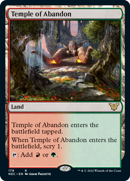 [179]【EN】奔放の神殿/Temple of Abandon【NEC】[R][土地]