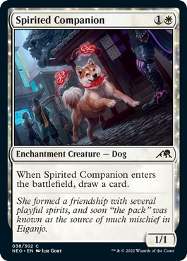 [038]【EN】神憑く相棒/Spirited Companion【NEO】[C][白]