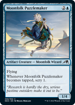 [068]【EN】ムーンフォークの謎掛け師/Moonfolk Puzzlemaker【NEO】[C][青]