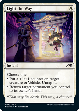 [024]【EN】【FOIL】道照らし/Light the Way【NEO】[C][白]