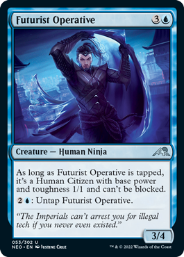 [053]【EN】【FOIL】未来派の調査員/Futurist Operative【NEO】[U][青]