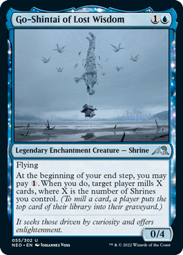 [055]【EN】【FOIL】逸失叡智の御神体/Go-Shintai of Lost Wisdom【NEO】[U][青]