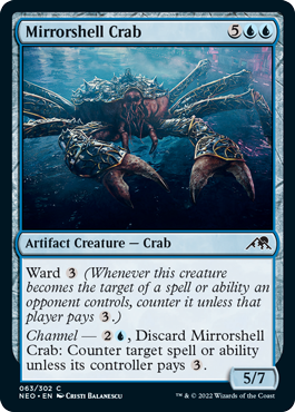 [063]【EN】【FOIL】鏡殻のカニ/Mirrorshell Crab【NEO】[C][青]