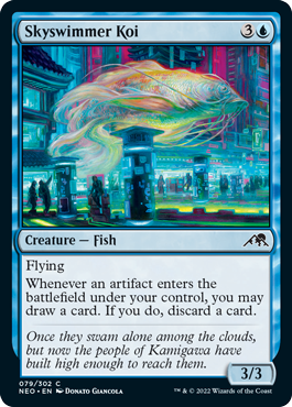 [079]【EN】【FOIL】空泳ぎの鯉/Skyswimmer Koi【NEO】[C][青]