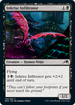 [100]【EN】【FOIL】墨昇の潜入者/Inkrise Infiltrator【NEO】[C][黒]