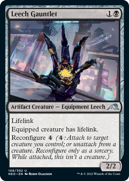 [106]【EN】【FOIL】ヒルの篭手/Leech Gauntlet【NEO】[U][黒]