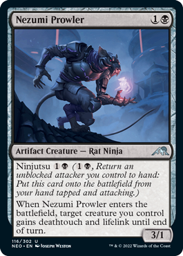 [116]【EN】【FOIL】うろつく鼠/Nezumi Prowler【NEO】[U][黒]