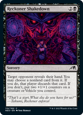 [119]【EN】【FOIL】勢団の揺さぶり/Reckoner Shakedown【NEO】[C][黒]