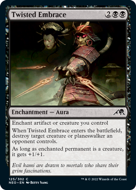 [125]【EN】【FOIL】ねじれた抱擁/Twisted Embrace【NEO】[C][黒]