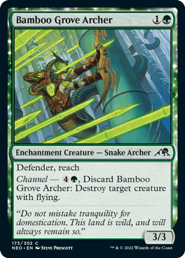 [173]【EN】【FOIL】竹林の射手/Bamboo Grove Archer【NEO】[C][緑]