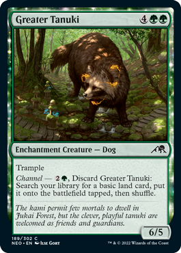 [189]【EN】【FOIL】大狸/Greater Tanuki【NEO】[C][緑]