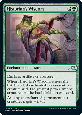 [192]【EN】【FOIL】歴史家の知恵/Historian's Wisdom【NEO】[U][緑]