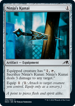 [252]【EN】【FOIL】忍者の苦無/Ninja's Kunai【NEO】[C][茶]