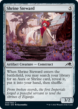 [259]【EN】【FOIL】神社の世話役/Shrine Steward【NEO】[C][茶]