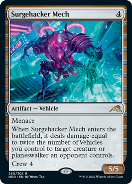 [260]【EN】【FOIL】電圧改竄メカ/Surgehacker Mech【NEO】[R][茶]
