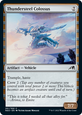 [261]【EN】【FOIL】雷鋼の巨像/Thundersteel Colossus【NEO】[C][茶]