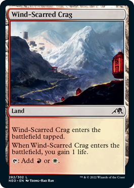 [282]【EN】【FOIL】風に削られた岩山/Wind-Scarred Crag【NEO】[C][土地]