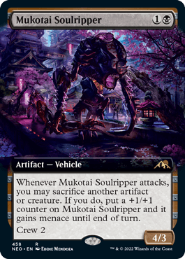 [458]【EN】■拡張アート■無孤勢団の霊裂機/Mukotai Soulripper【NEO】[R][黒]