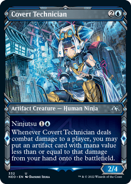 [332]【EN】【FOIL】■ショーケース■思慮深い達人/Covert Technician【NEO】[U][青]