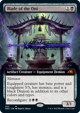 [377]【EN】【FOIL】■ショーケース■鬼の刃/Blade of the Oni【NEO】[M][黒]