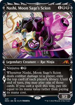 [421]【EN】【エッチングFOIL】■ショーケース■月の賢者の養子、ナシ/Nashi, Moon Sage's Scion【NEO】[M][黒]