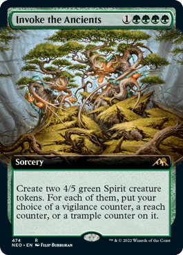 [390]【EN】【FOIL】■ショーケース■古霊招来/Invoke the Ancients【NEO】[R][緑]